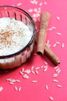 rice pudding with cinnamon