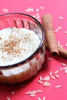 rice pudding with cinnamon