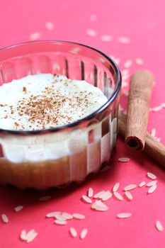 rice pudding with cinnamon