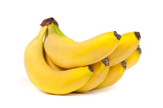 A bunch of bananas isolated on a white background
