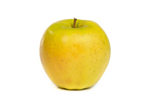 A shiny green apple isolated on a white background
