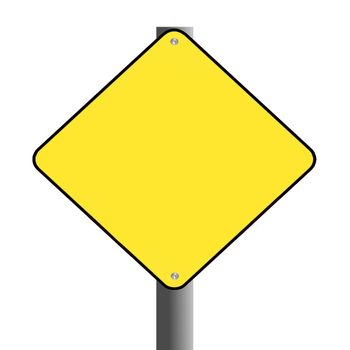 Blank traffic sign board