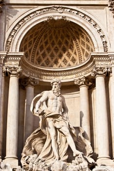 famous Fontana di Trevi in Rome on a sunny day