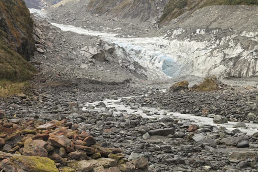 Fox glacier in the south island of new zealand