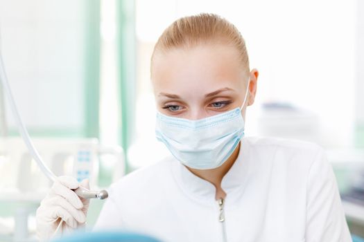 A portrait of a dental worker, dentist or assistant