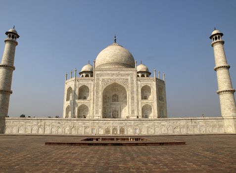 Beautiful Taj Mahal seen from the east side