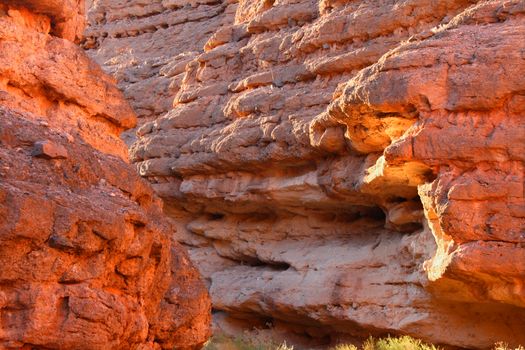 Sunlight seeps into White Owl Canyon in the Lake Mead National Recreation Area of Nevada.