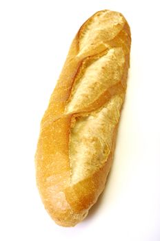 long loaf isolated on white background 
