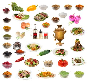 Food on a white background,