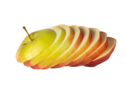 Apple in a cut on a white background