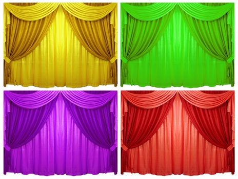 Curtain on a white background 
