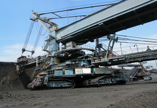  Heavy machine - brown coal digger is in action