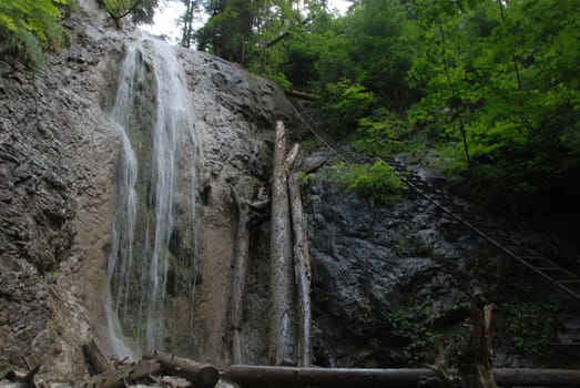 One of the many waterfalls in the Slovakian paradise natural park