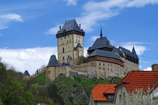 Karlstein Castle, constructed in 1348 in the Bohemia, Czech Republic