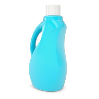 Plastic bottle of household chemicals. Isolated render on a white background