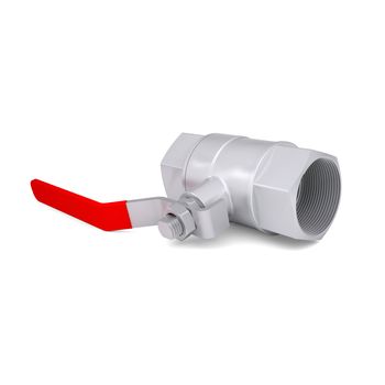 Ball valve. Isolated render on a white background