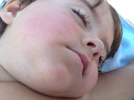 Baby sleeping on a Beach Chair - Italy