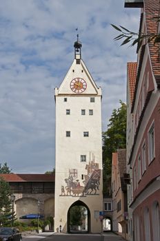 Memmingen-Ulmer Tor one of the towers in the german city Memmingen
