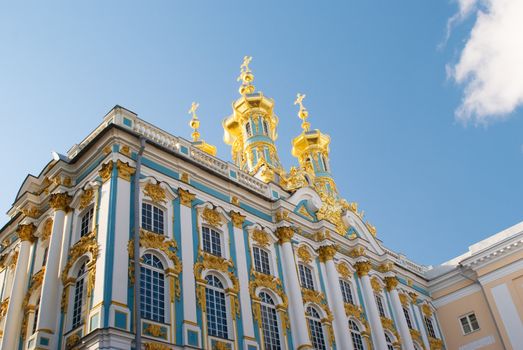 Pushkin's lyceum in Tsarskoe selo in autumn