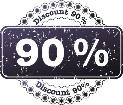 illustration stamp discount ninety percent