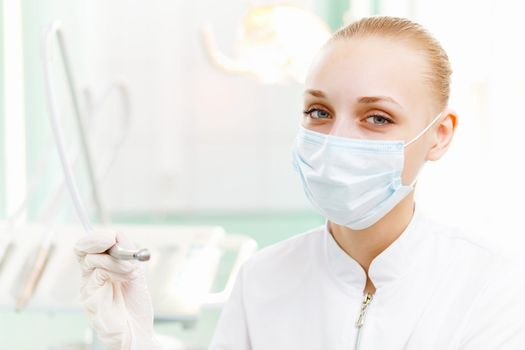 A portrait of a dental worker, dentist or assistant