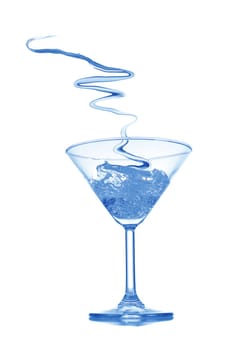 Mineral water on a white background                               