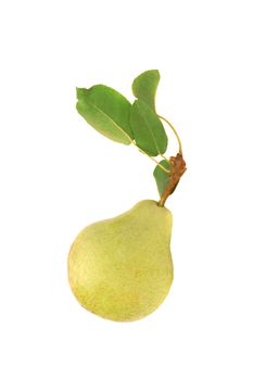 ripe pears isolated on white background
