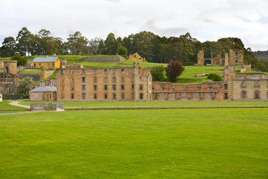 Port Arthur Ancient historic building for the prisoners in Tasmania, Australia