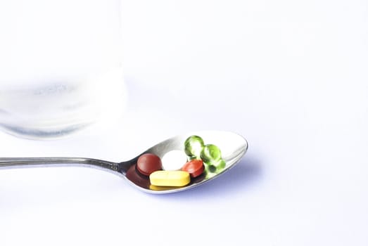 Silver Spoon with Pills