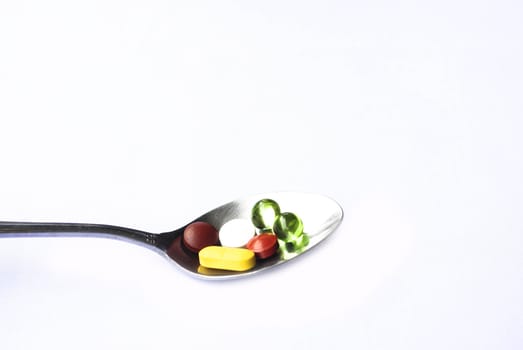 Silver Spoon with Pills
