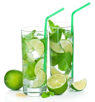 fresh mojito cocktail isolated