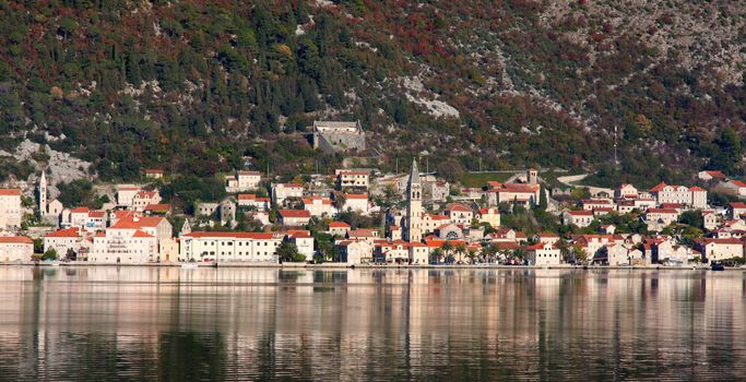 Details of Perast village near Kotor, Montenegro