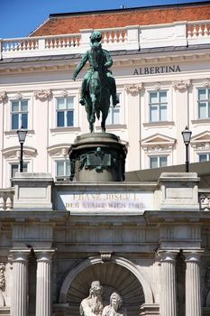 Sculpture in front of Albertina museum in Vienna, Austria