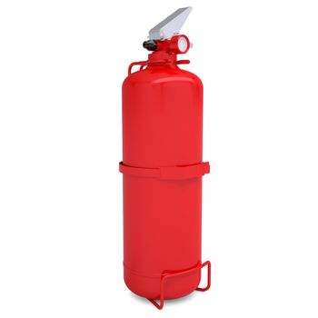 Red fire extinguisher. Isolated render on a white background