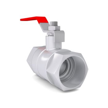 Ball valve. Isolated render on a white background