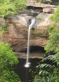 haew suwat waterfall in summer, kao yai national park. thailand