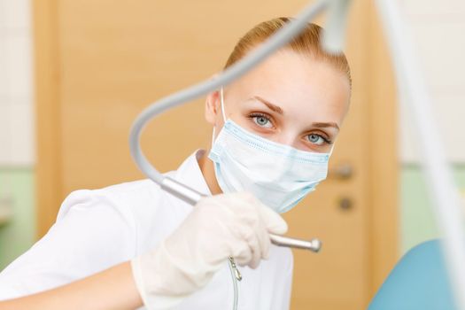 A portrait of a dental worker, dentist or assistant