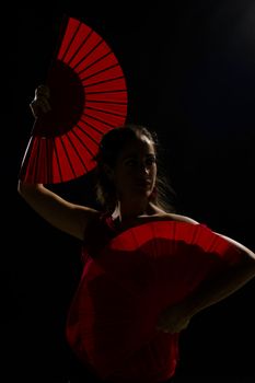 The game of the  folding fans in flamenco