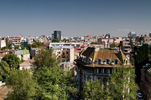 city scape bucharest eastern europe