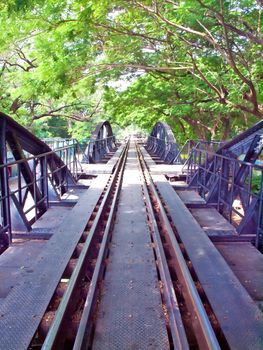 The bridge of the river kwai, The monument of WWII, Kanchanaburi, Thailand