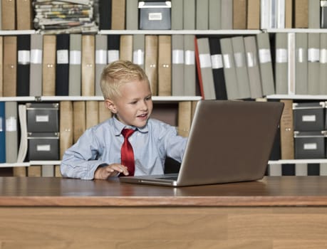 Young Businessman working at the office