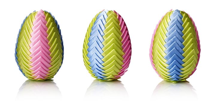 Easter eggs on white background.