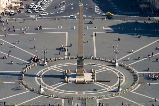 The central part of the square by the Cathedral of St. Peter's in Rome