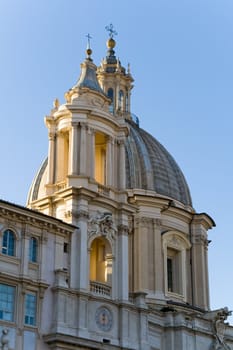 Baroque basilicas Sant'Agnese in Agone. Piazza Navona. Rome, Italy
