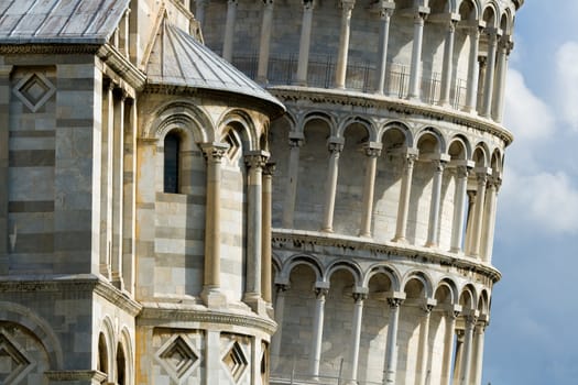 The Leaning Tower of Pisa tilts famously at an angle of 3.99 degrees