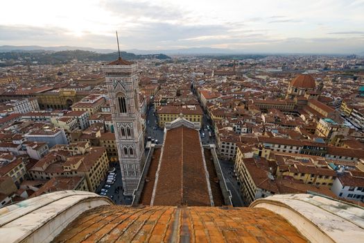 Evening view from the dome of Florence Cathedral