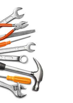 Mechanic tools set isolated on white background