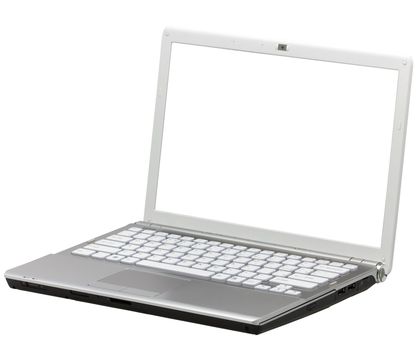 Laptop isolated with clipping path over white background 