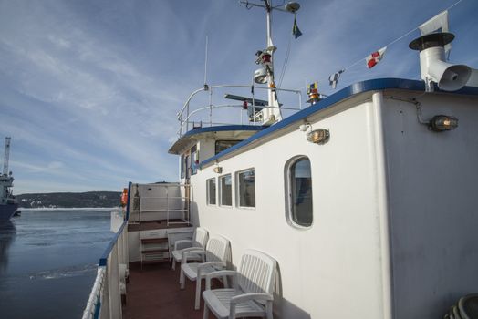 a venerable lady built in 1964 at hjørungavaag workshop, hjørungavaag, norway, the vessel is currently a passenger boat that sails in route between fredrikstad in norway and strömstad in sweden during the summer months, in the winter months are the vessel laid up at halden harbor, the image is shot in february 2013 at halden harbor