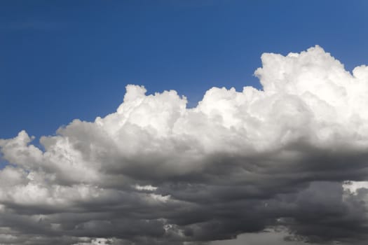 White clouds in blue sky